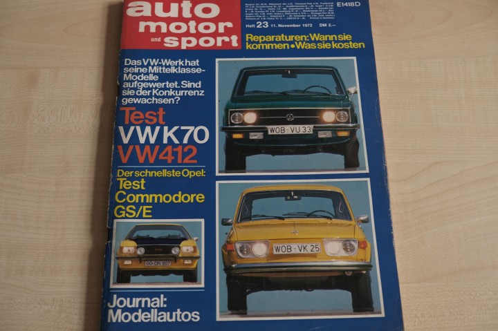 Deckblatt Auto Motor und Sport (23/1972)